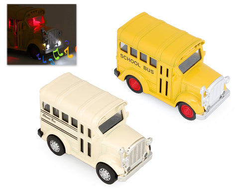 Blue Bird Vision School Bus Toy Model with Music Light