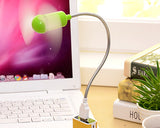 360 Degree Flexible Personal Mini USB Fan - Green