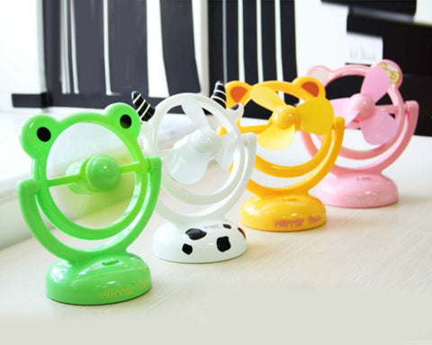 180 Degree Rotation Rechargeable Desktop USB Mini Cooling Fan - Cat