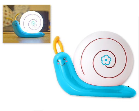 USB Rechargeable LED Bedroom Nursery Night Light Lamp-Blue Snail