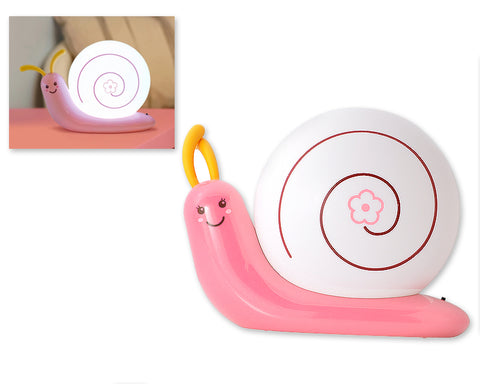 USB Rechargeable LED Bedroom Nursery Night Light Lamp-Pink Snail