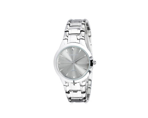 PANGCHI Luxury Metallic Gray Dial Silver Stainless Steel Men Watch