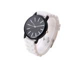 2Pcs Geneva Jelly Silicone Unisex Lover Wrist Watches