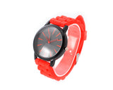 2Pcs Geneva Jelly Silicone Unisex Lover Wrist Watches