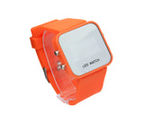 Unisex Silicone Band Mirror Dial LED Digital Sport Wrist Watch