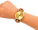 6 Pcs Women Ethnic Knitted Weaved Bracelet Quartz Dial Wrist Watch Set