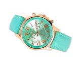 10 Pcs Geneva Colorful Silicone Quartz Analog Unisex Sport Wrist Watch