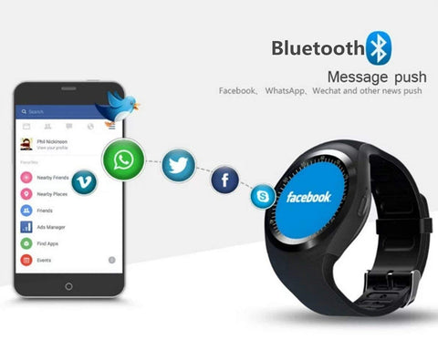 Y1 Bluetooth Smart Watch with SIM Card Slot for Android