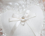 Sweet Heart Lace Wedding Ring Pillow
