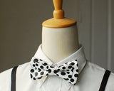 Men Adjustable Wedding Leather Bow Tie