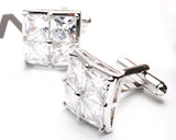 Lattice Bling Swarovski Crystal Cufflinks