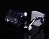 Wedding Groom Rectangle Cufflinks for Men - Charming Black