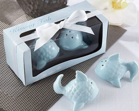 Kissing Fish Wedding Salt And Pepper Shakers